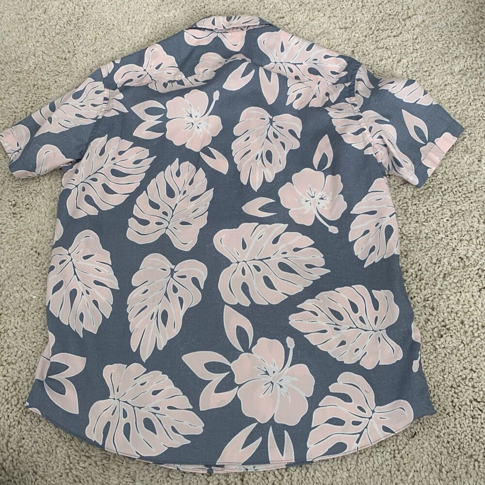 UNTUCKit Shirt Mens XL Floral Gray Pink Hawaiian Slim Fit Cotton Button Up - Picture 5 of 7
